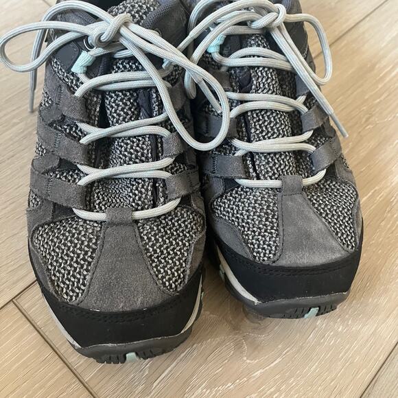 Merrell ‘Alverstone’ Women's 7 Sneaker Hiker Gray Blue Waterproof Boot Outdoor - Picture 7 of 10